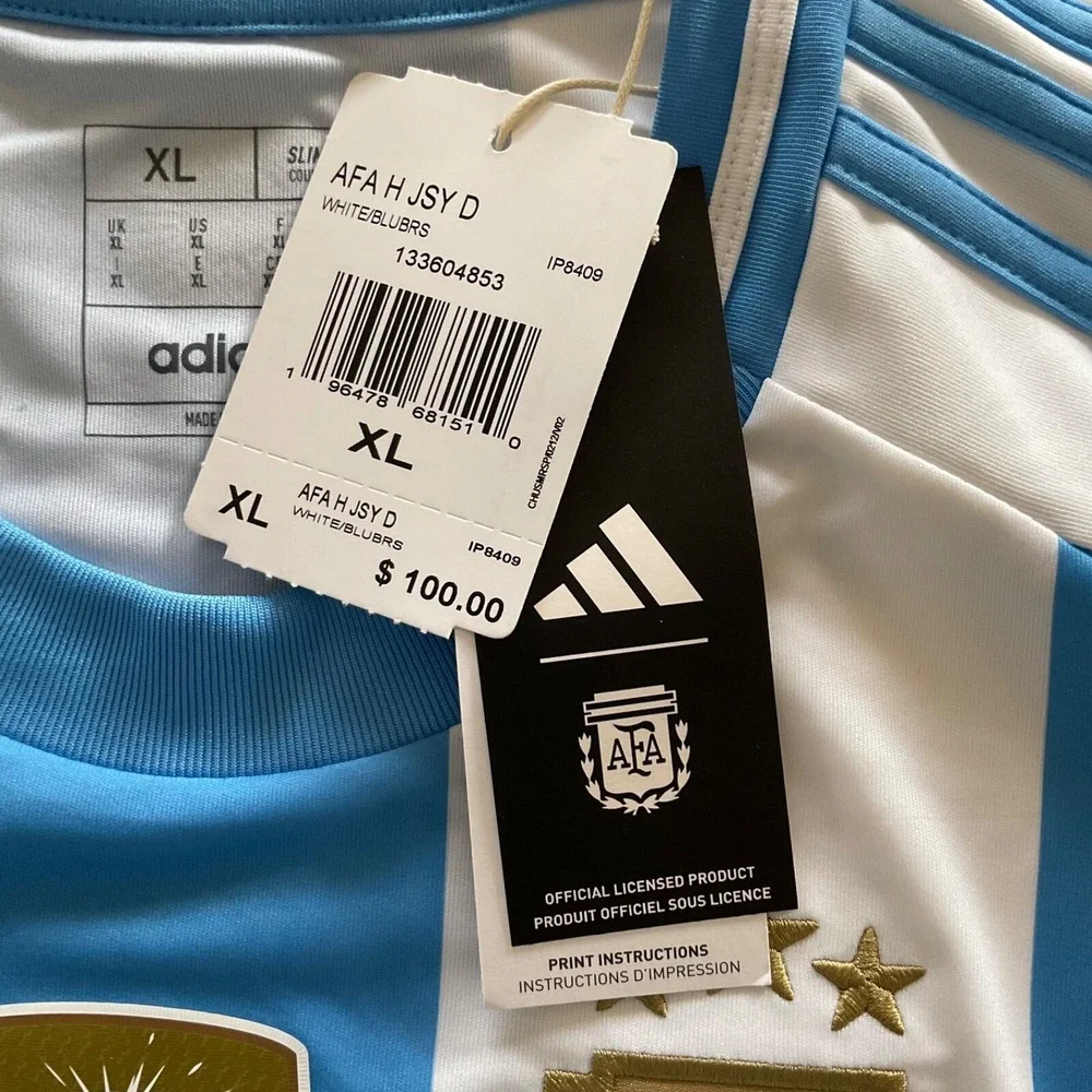 Adidas Messi Argentina Jersey 2024 Home Soccer Shirt IP8409 Men Size XL NWT